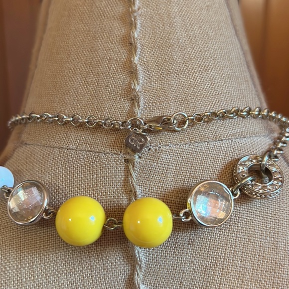 EUC Banana Republic Yellow/White/Gold Necklace - Adjustable 36” - Picture 6 of 12